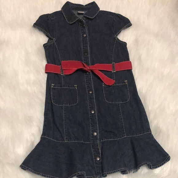 Gymboree Other - Gymboree Girl’s Denim Dress Size 8 with Red Belt